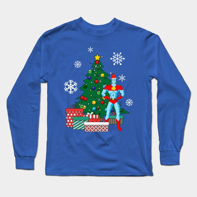 Captain Planet Around The Christmas Tree Long Sleeve T-Shirt by Nova5